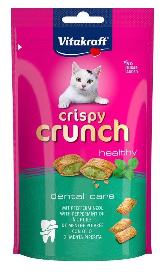 Лакомство для кошек Vitakraft Crispy Crunch подушечки для зубов с мятой 60 г (1886291972)