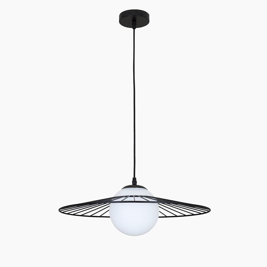 Люстра подвесная лофт Levistella 7529805-1 ВК/WH Черный/Белый