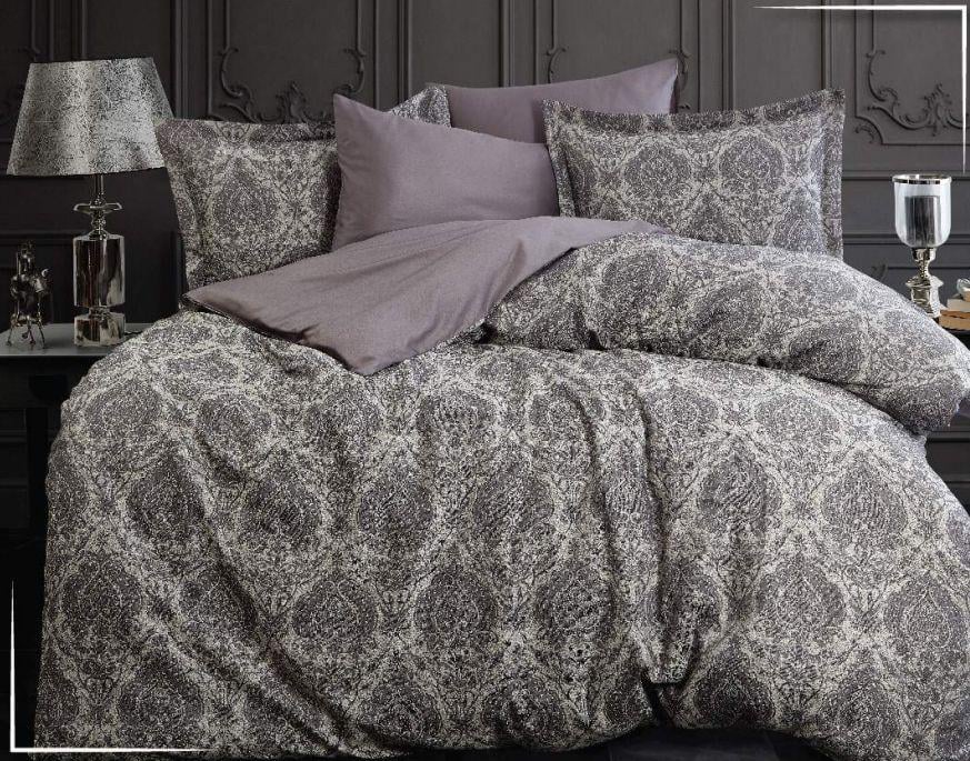 Постельное белье Dantela Karolina antrasit Жаккард Евро
