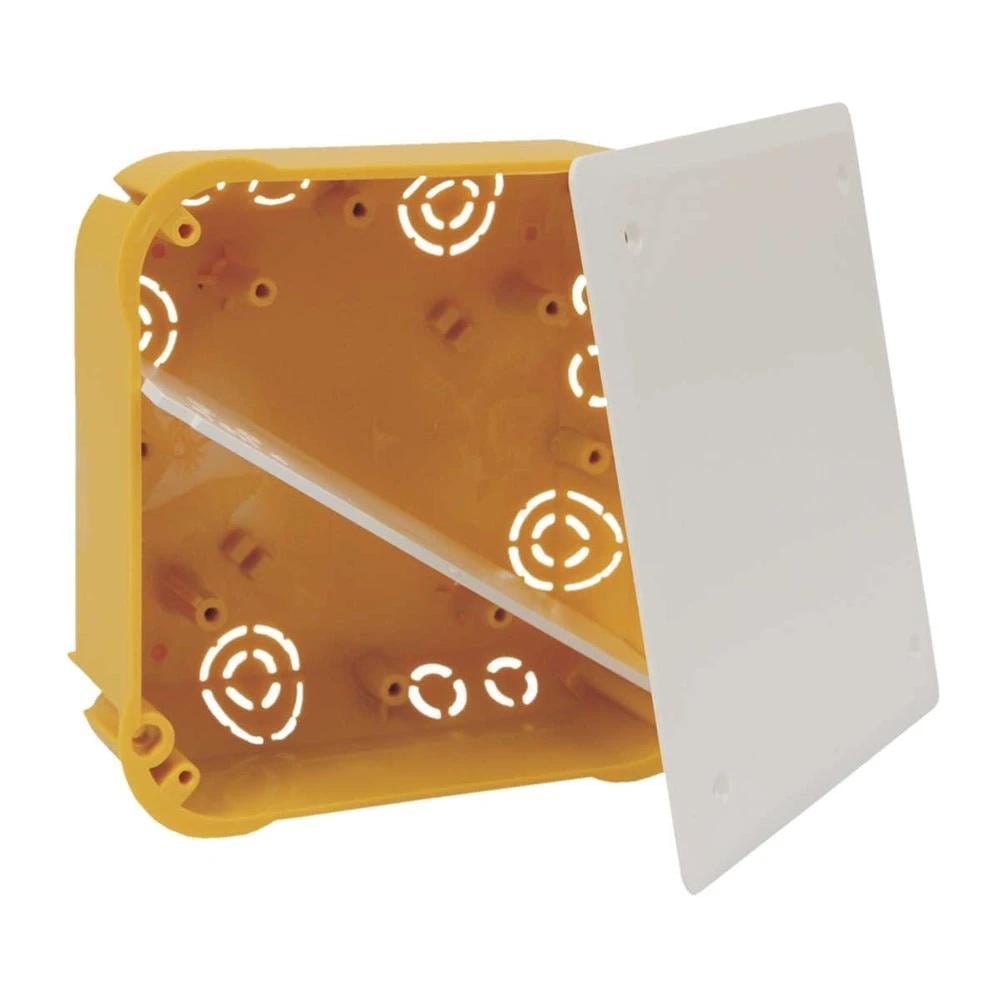 Розподільча коробка Копос ПВХ з кришкою 115х115х45 мм Жовтий (KO110/L_NA)