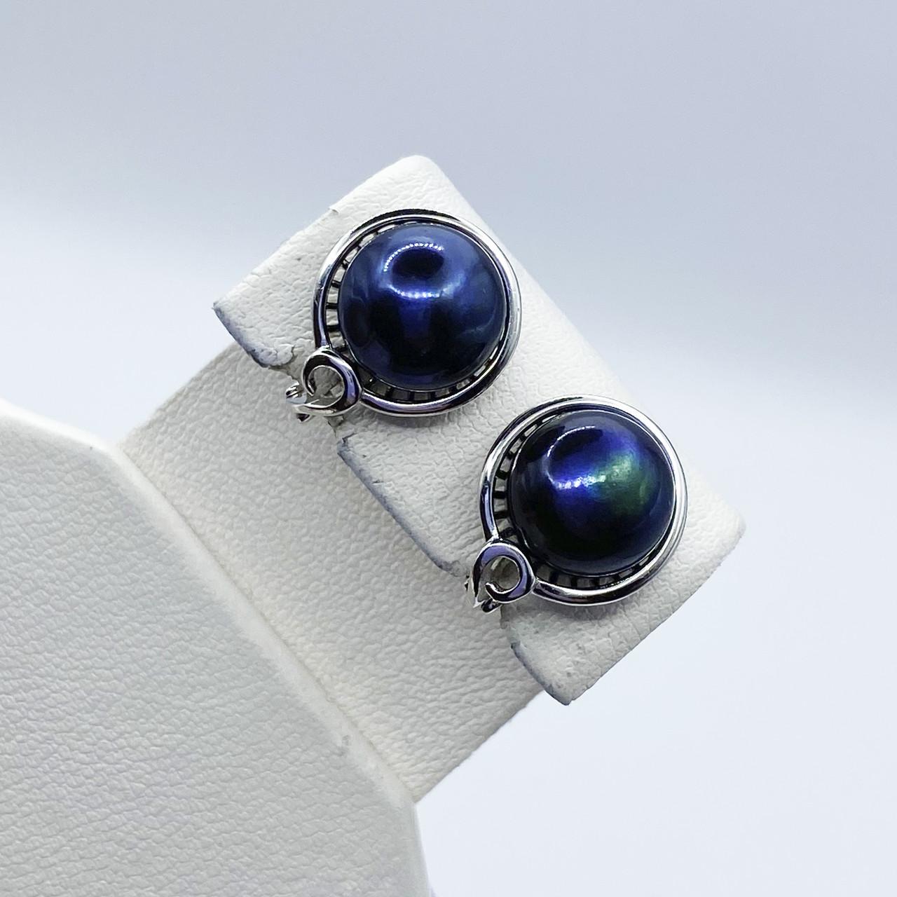 Серьги серебряные с жемчугом 4,93 г (2320367877)