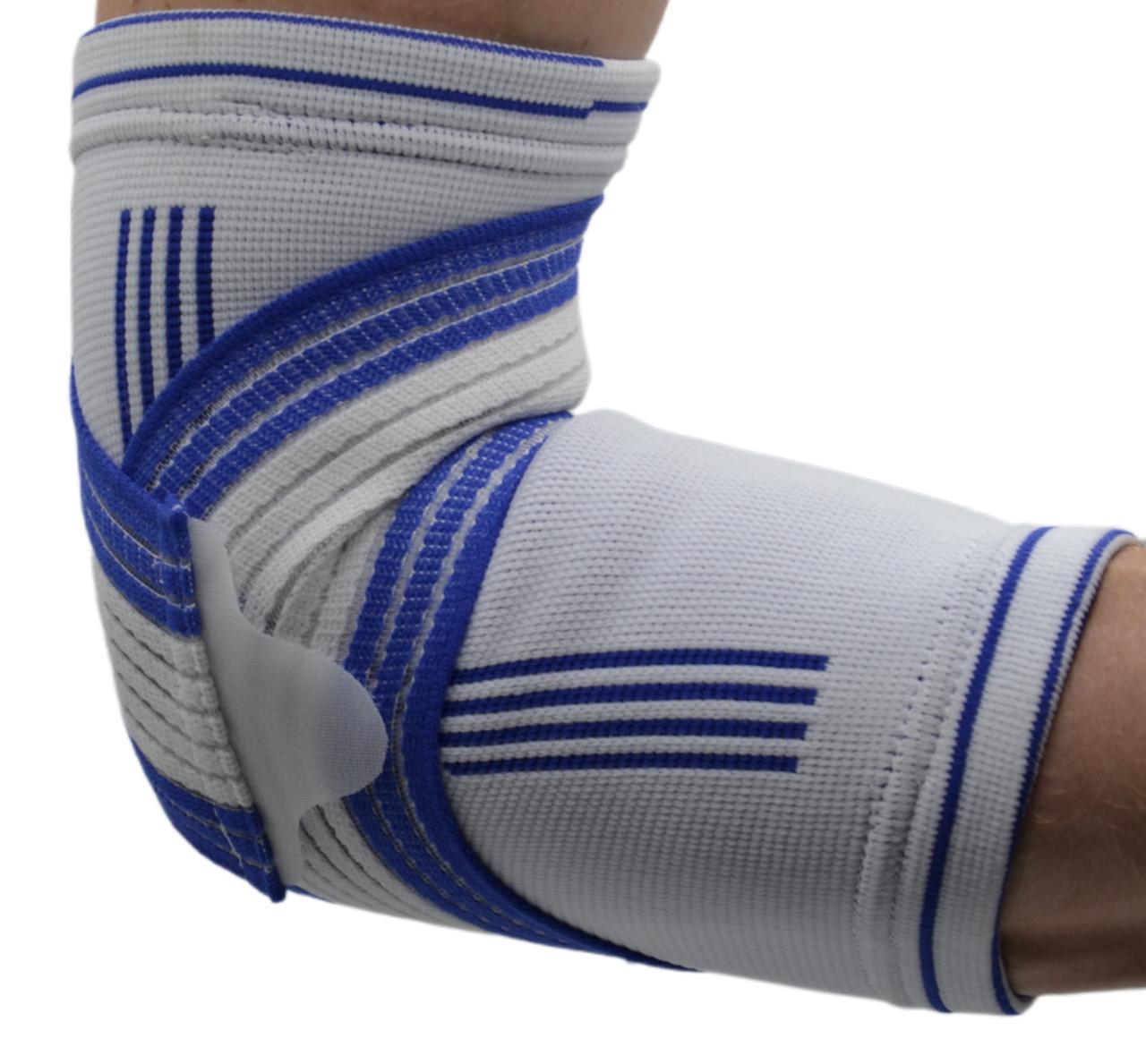 Налокітник Power System PS-6007 Elbow Support Pro 1 шт. L/XL White/Blue (27343060) - фото 2 Налокітник Power System PS-6007 Elbow Support Pro 1 шт. L/XL White/Blue (27343060) - фото 2