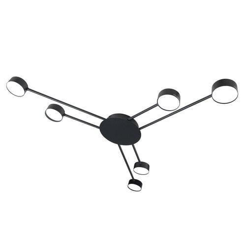 Потолочный светильник ETRON Radiant GX53 6x15 Вт Черный (1-EDR-8450)