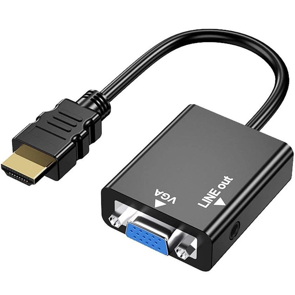 Кабель c чипом HDMI M - VGA M однонаправленный (только видео сигнал), 1,8 м