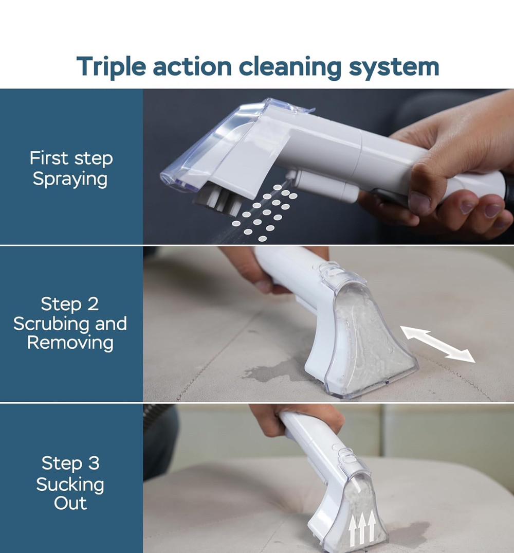 Пылесос WECLEAN C2 spot cleaner 400 Вт ковры и мебель - фото 3 Пылесос WECLEAN C2 spot cleaner 400 Вт ковры и мебель - фото 3