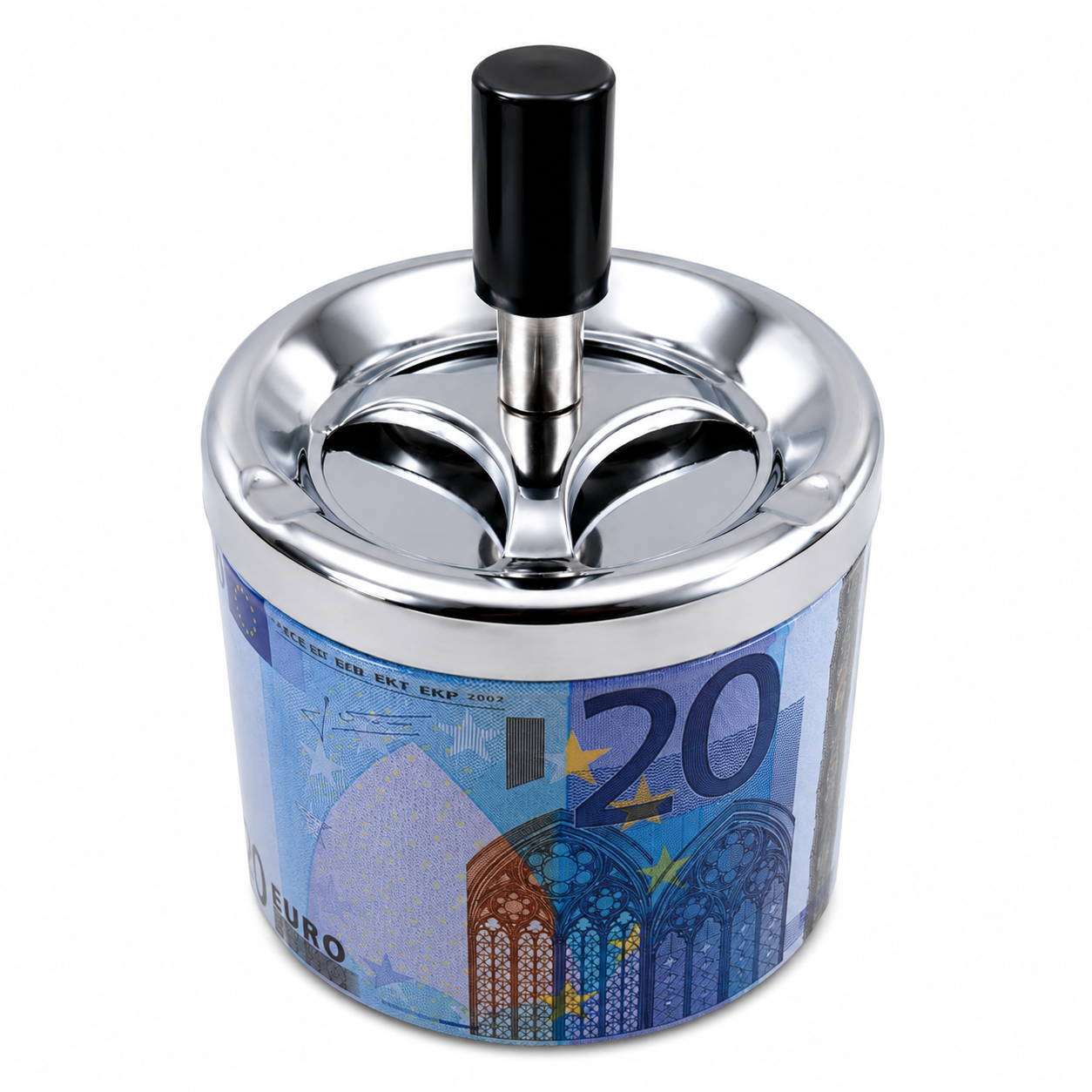 Пепельница металлическая бездымная Юла ZH-2 20EUR d 9 см (A_ ZH-2/20EUR)