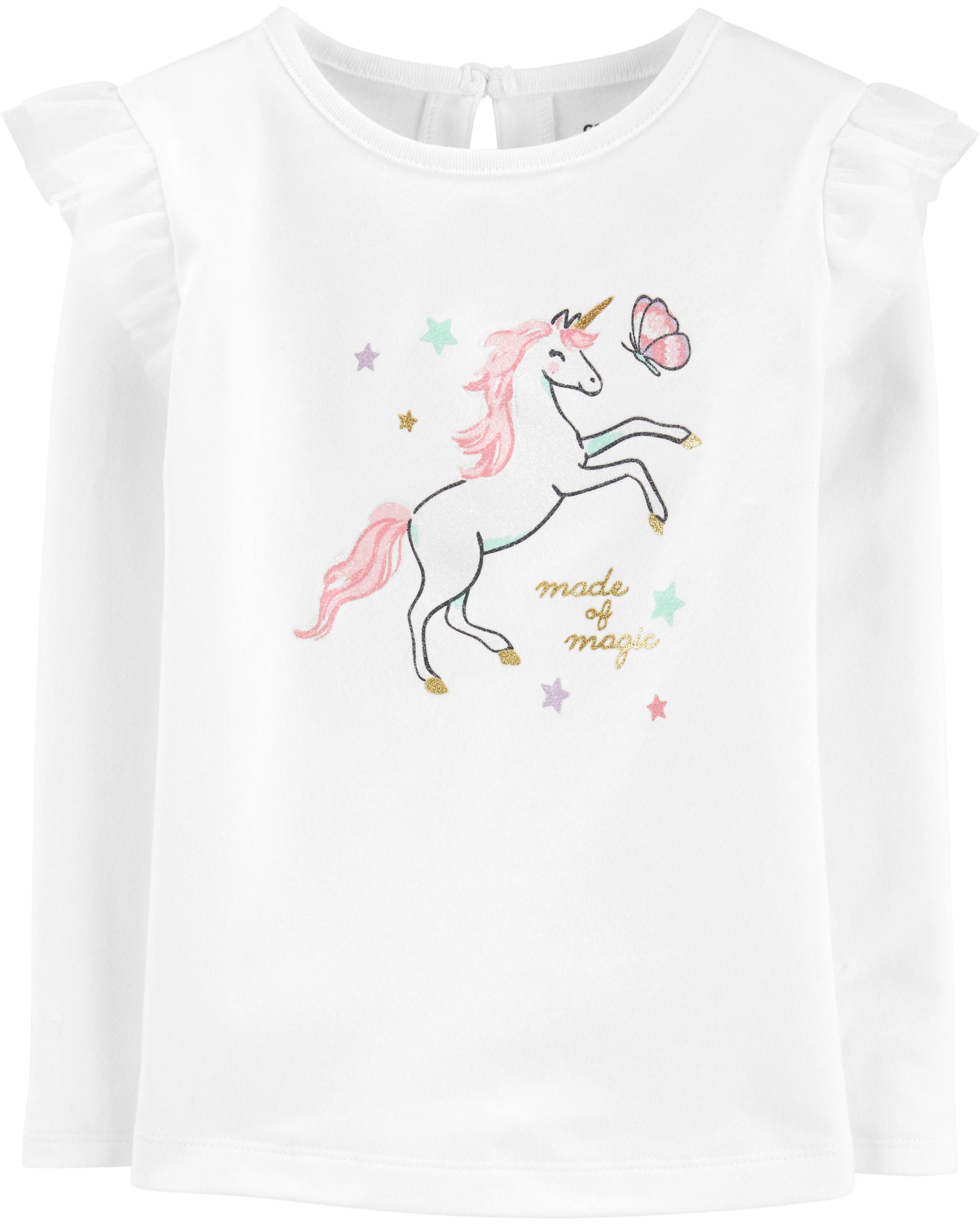 Футболка с длинным рукавом для девочки Carters 110 размер Белый (28394110)