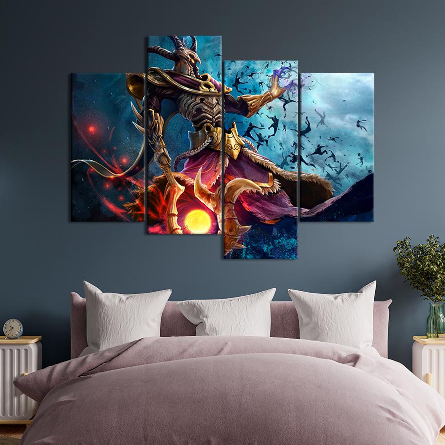 Настенний декор Мрачный маг лорд Хадес игра Smite 129x90 см (A222-4)