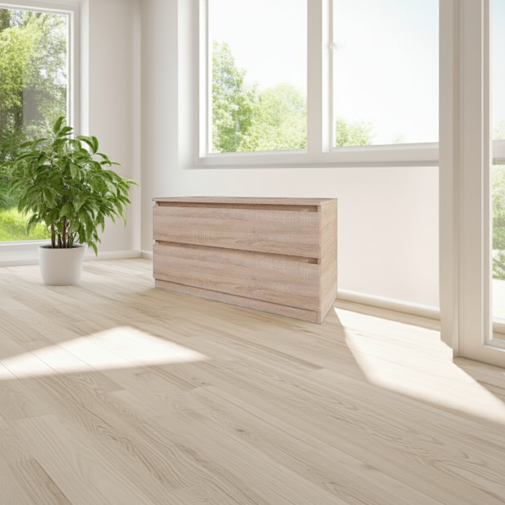 Комод MEBEX на 2 шухляди 100х40х54,4 см Дуб Сонома (VM2B1000DS) - фото 3 Комод MEBEX на 2 шухляди 100х40х54,4 см Дуб Сонома (VM2B1000DS) - фото 3