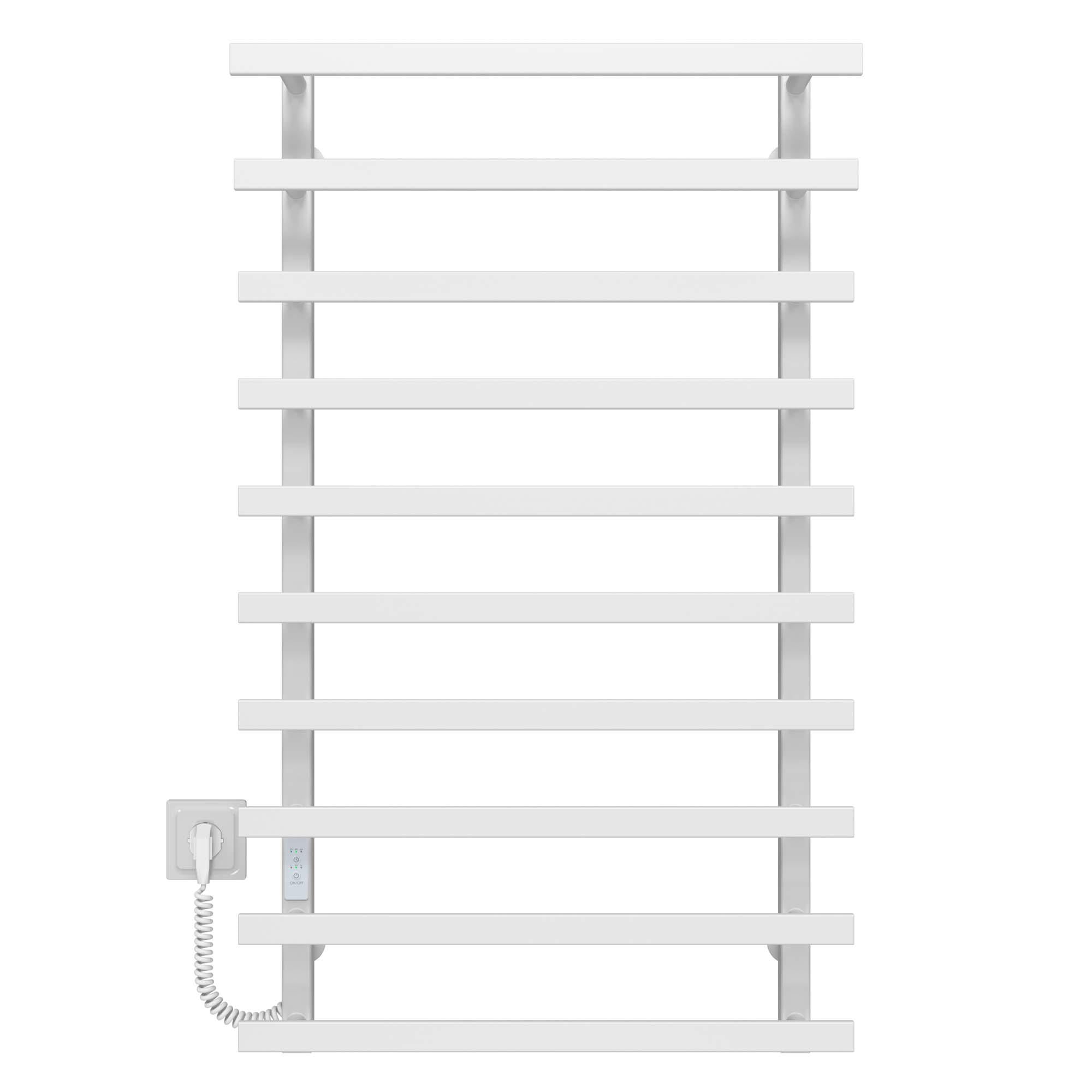 Полотенцесушитель электрический Deffi Breeze П10 WD04 левое подключение нержавеющая сталь 500x1000 мм Белый (A.BZ.100.50.10.E.W.L.4)