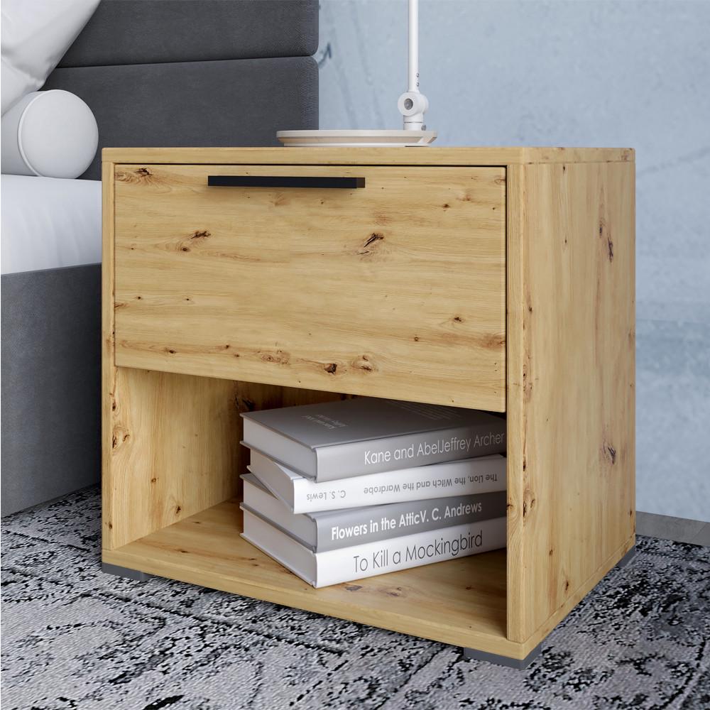 Тумба прикроватная Lion Краш с выдвижным ящиком Дуб артизан (Lion-044139)