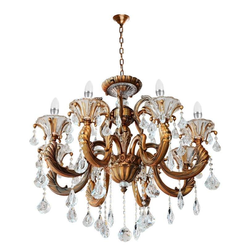 Люстра свічка підвісна кришталева класична Brille BCL-342S/8 E14 Люстра свічка підвісна кришталева класична Brille BCL-342S/8 E14