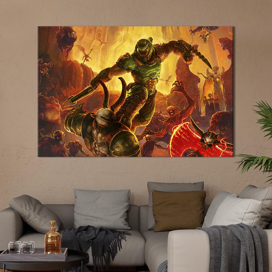 Картина на холсте Doom Slayer 75x50 см (1472-1)