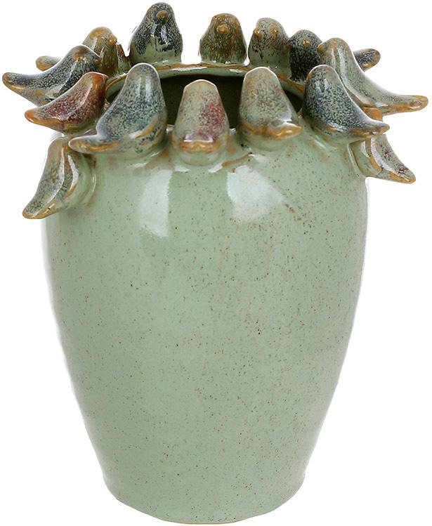 Ваза керамическая Birds птичий базар 16х18 см Зеленый Ваза керамическая Birds птичий базар 16х18 см Зеленый