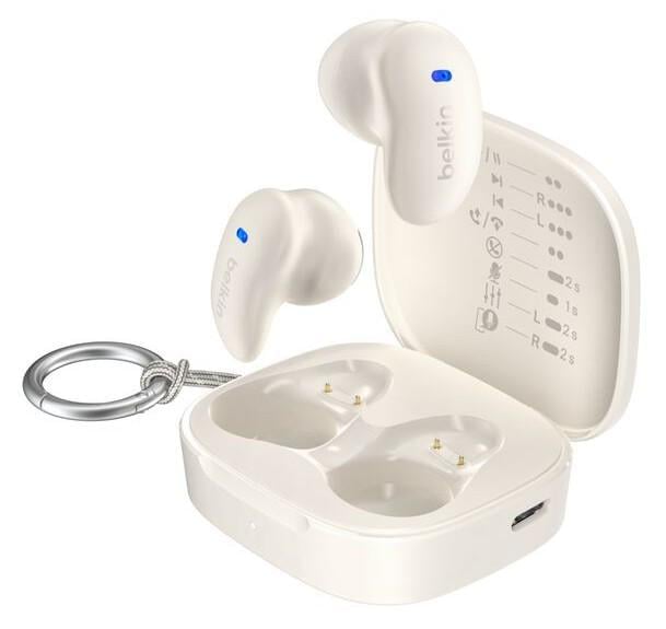 Наушники беспроводные вкладыши Belkin Soundform TWS Bluetooth 5.4 Кремовый (AUC014HQCR)