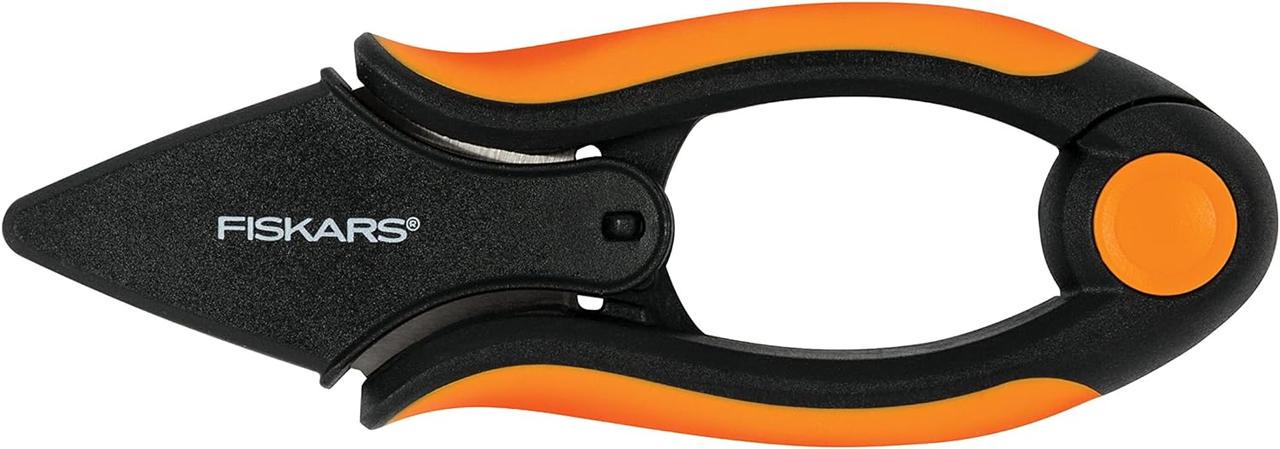 Ножницы обводные для трав и цветов Fiskars Solid SP220 пластиковые из нержавеющей стали 13x4,6x2 см Черный (2564409495)