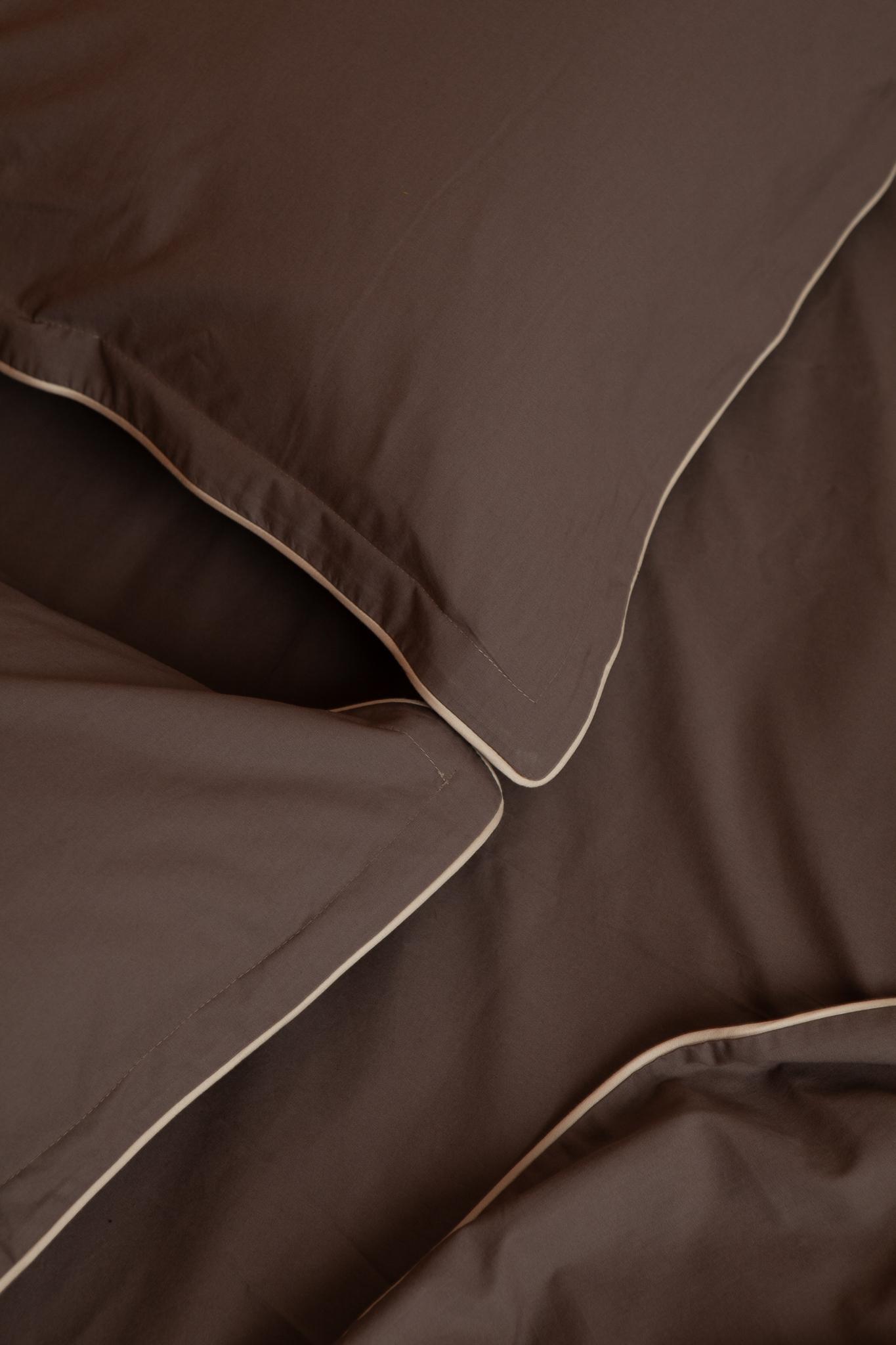 Комплект постельного белья White Dream полуторный 155х215 см вареный хлопок Коричневый (wd-brown/1) - фото 5