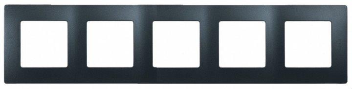 Рамка 5 постов Legrand 672585 Etika пластик Антрацит (11556165)