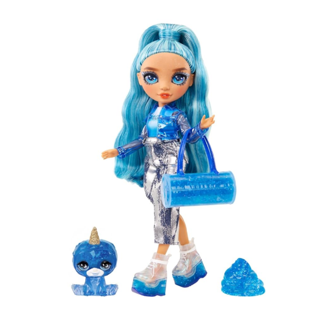 Лялька Rainbow High Скайлер, мерехтлива, з домашнім улюбленцем і Синійм слімом Skyler/e with Slime Kit & Pet/MGA