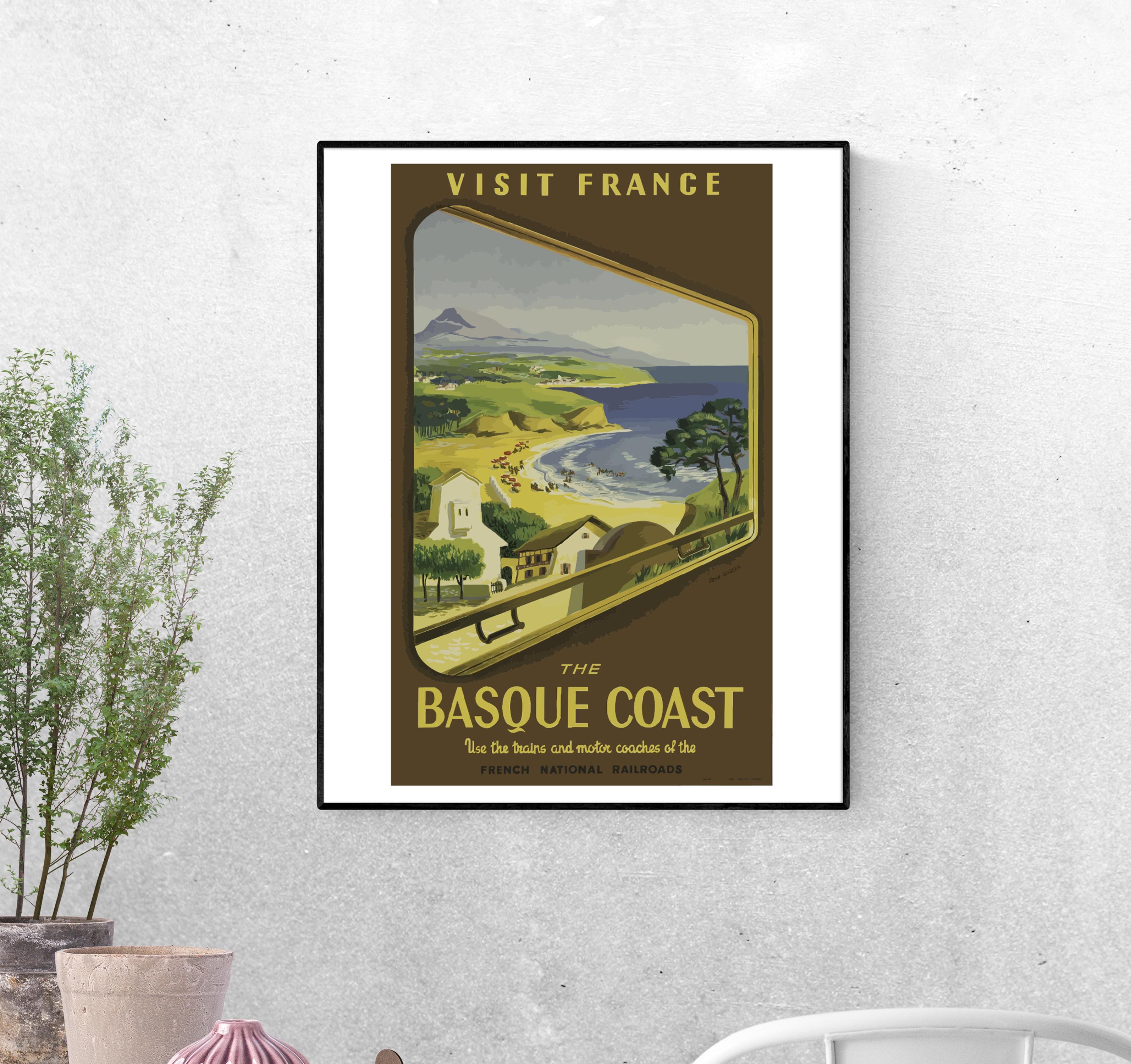 Тревел-постер Побережье басков Франция формат А-0