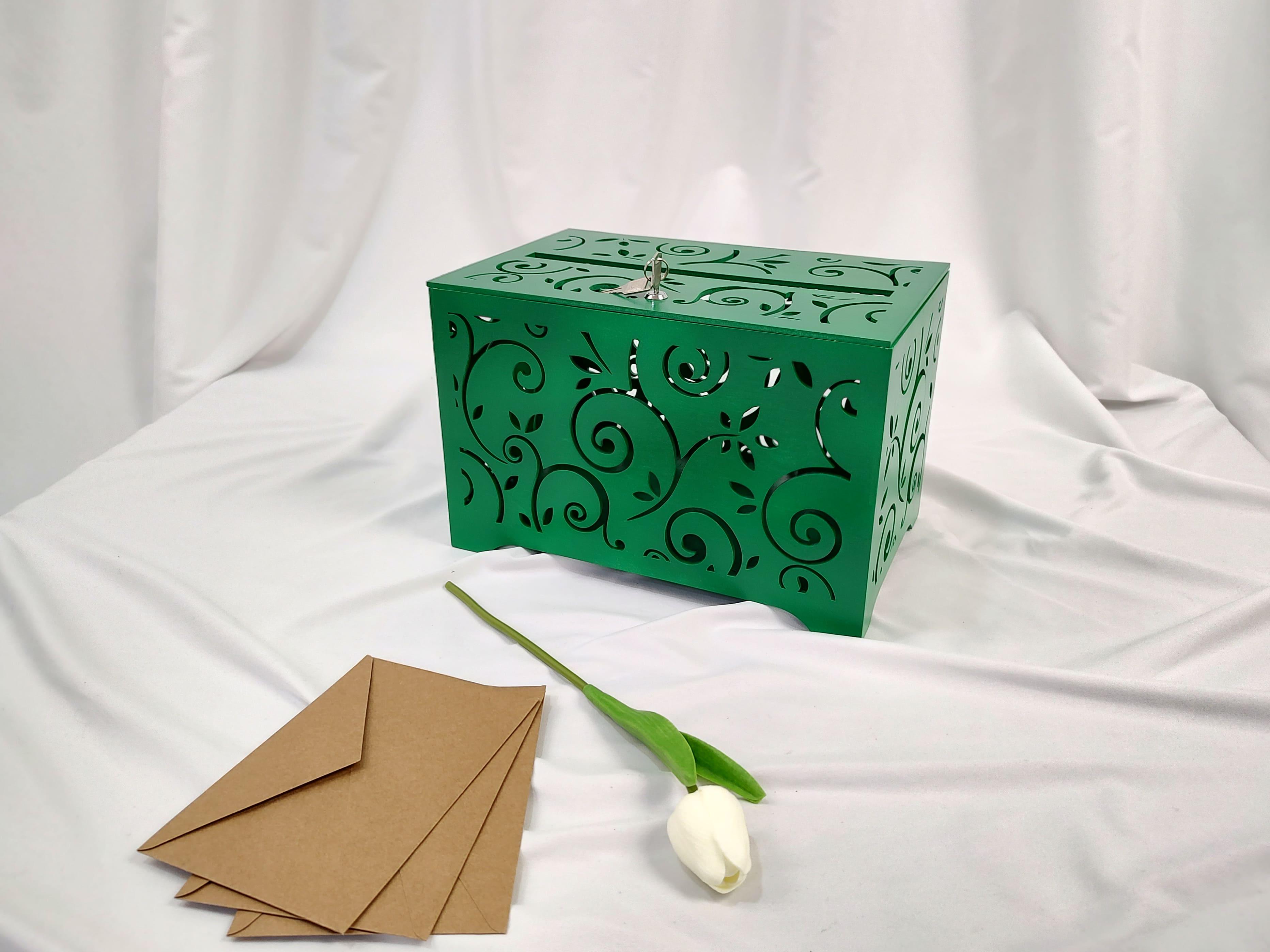 Шкатулка свадебная Elfy Завитки Зеленый (23793129)