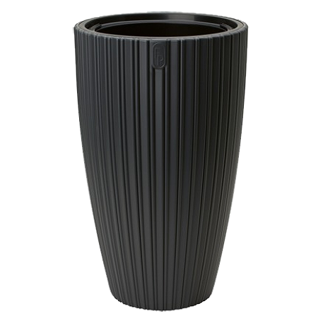 Горшок для цветов Form-Plastic Мика Слим круглый 51 л 40х58 см Антрацитовый