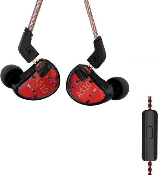 Наушники KZ AS10 с микрофоном Black