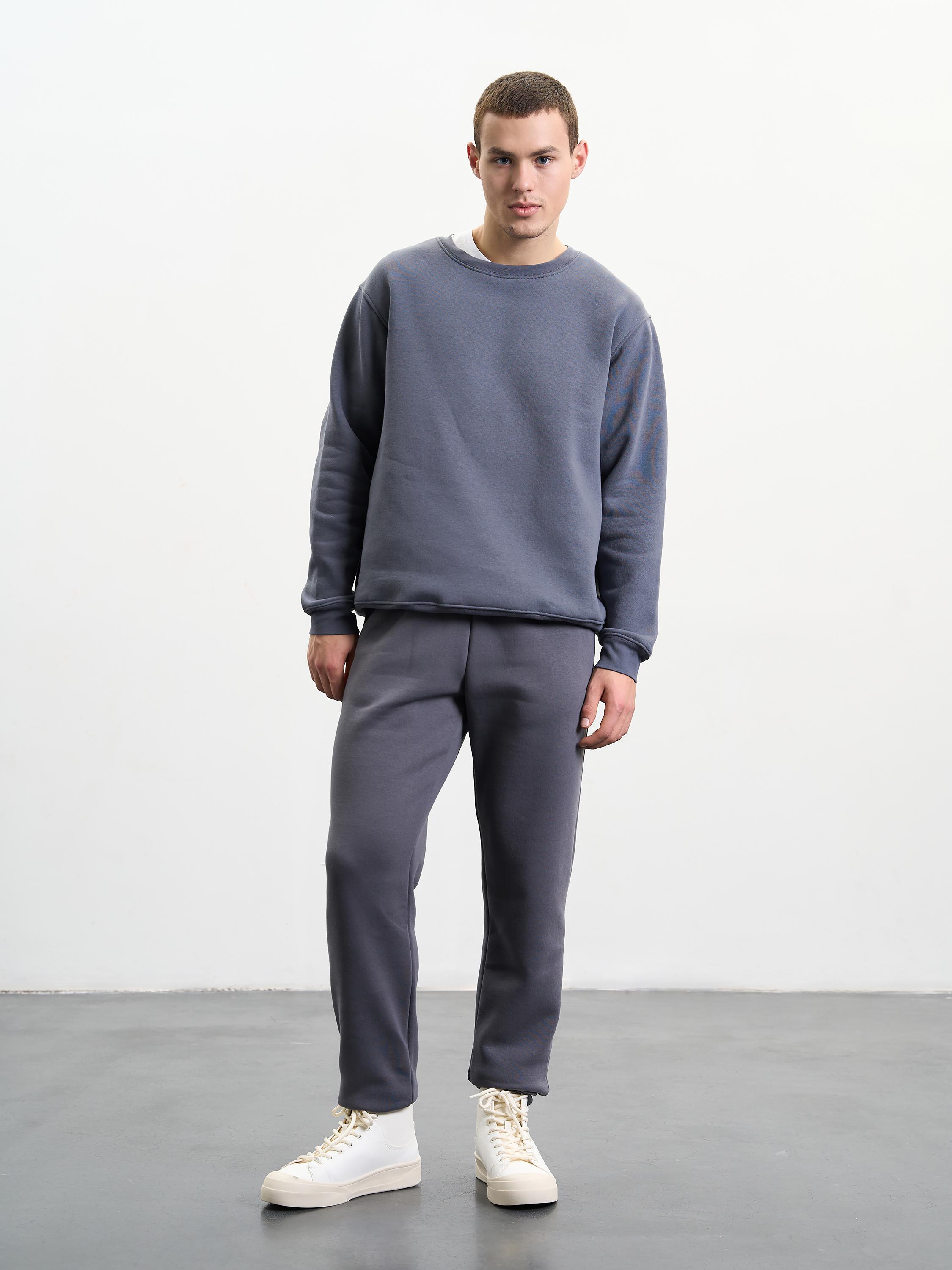 Свитшот мужской утепленный ROZA 240452 XS Выдержанный серый (4824005710971) - фото 5