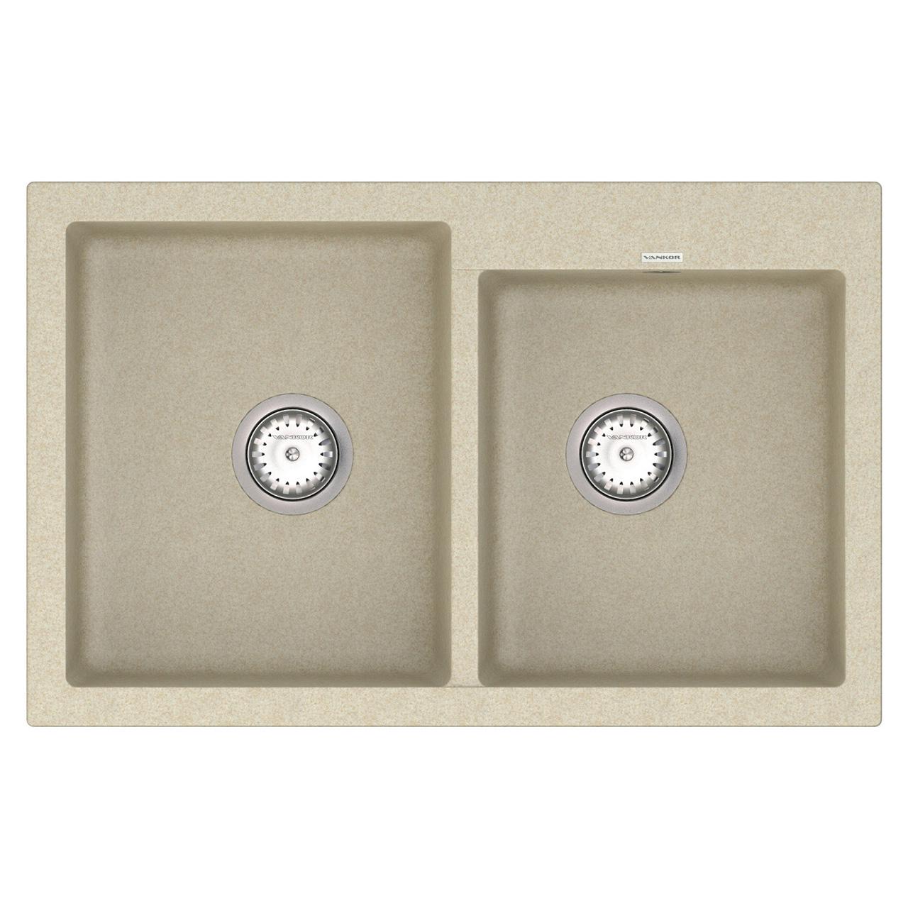 Мойка кухонная Vankor Orman OMP 05.80 + сифон автомат 795х500х190 мм Beige - фото 3 Мойка кухонная Vankor Orman OMP 05.80 + сифон автомат 795х500х190 мм Beige - фото 3