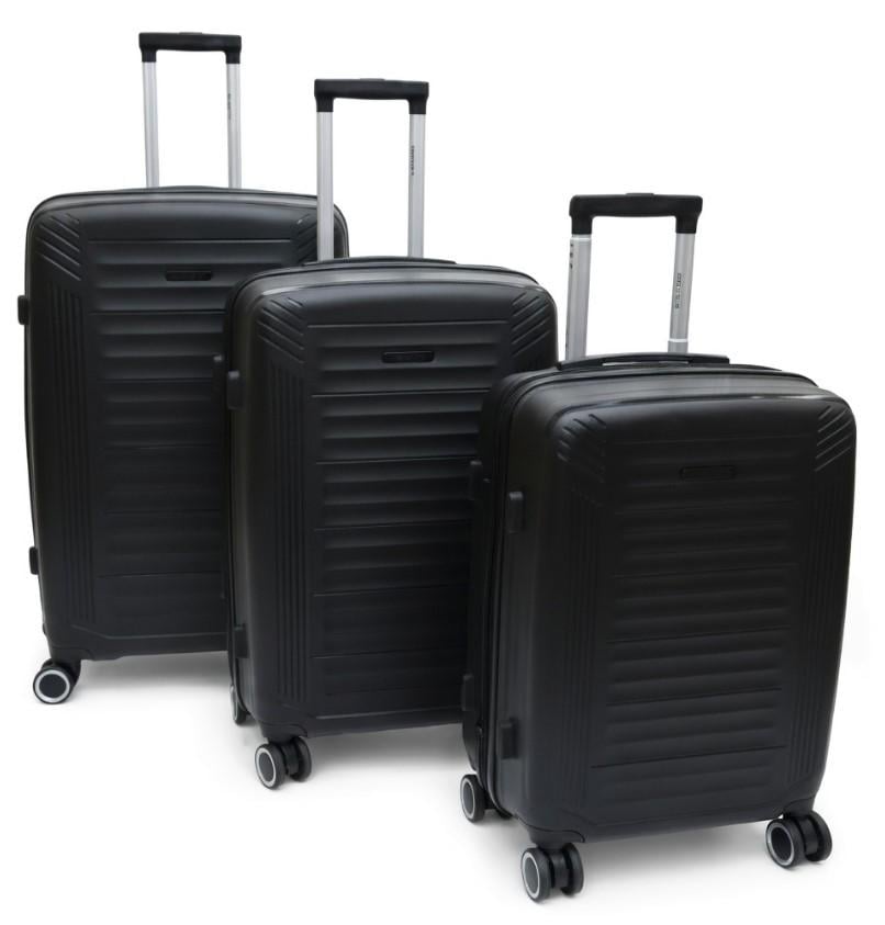 Комплект чемоданов на колесах Gems 4 Черный (2104619395)