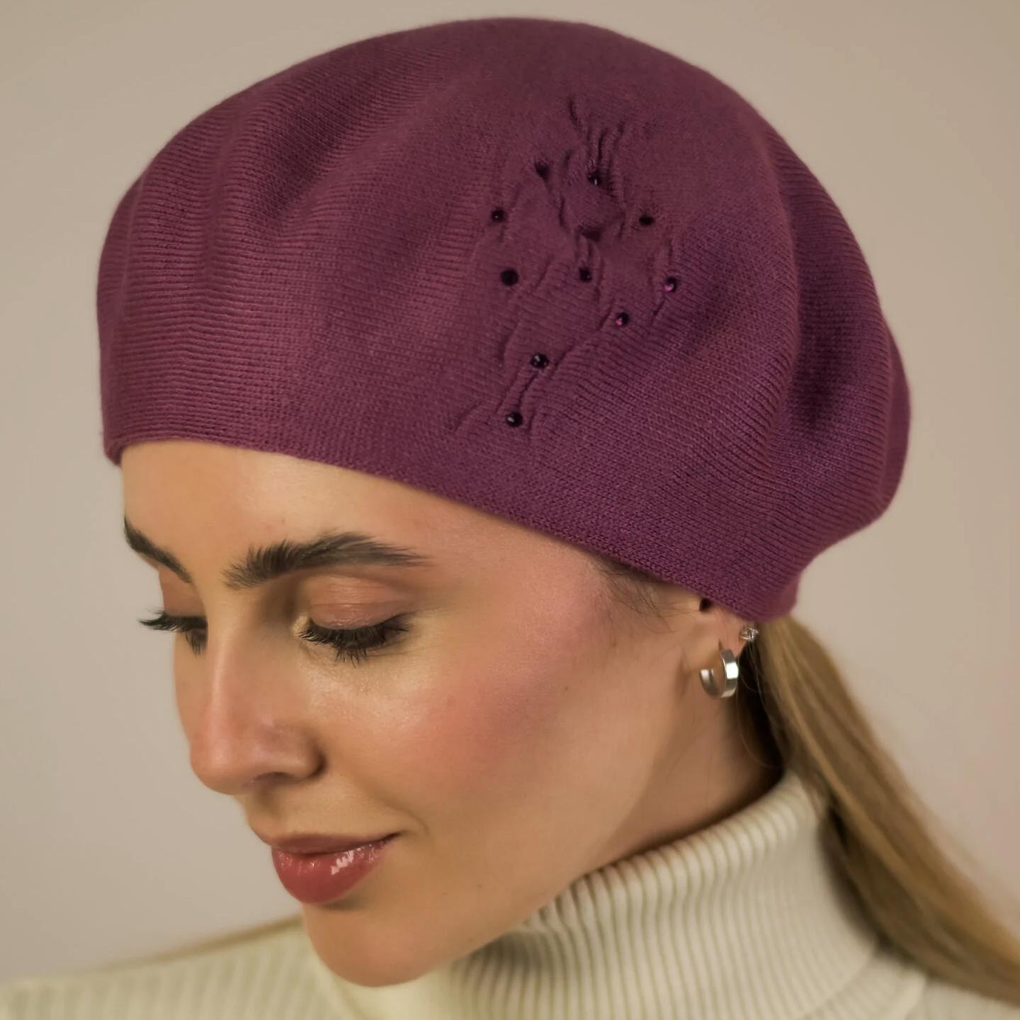 Берет жіночий Lirus ЛЕРА підвійний тонкого в'язання з візерунком one size Бузковий (282707) - фото 1 Берет жіночий Lirus ЛЕРА підвійний тонкого в'язання з візерунком one size Бузковий (282707) - фото 1