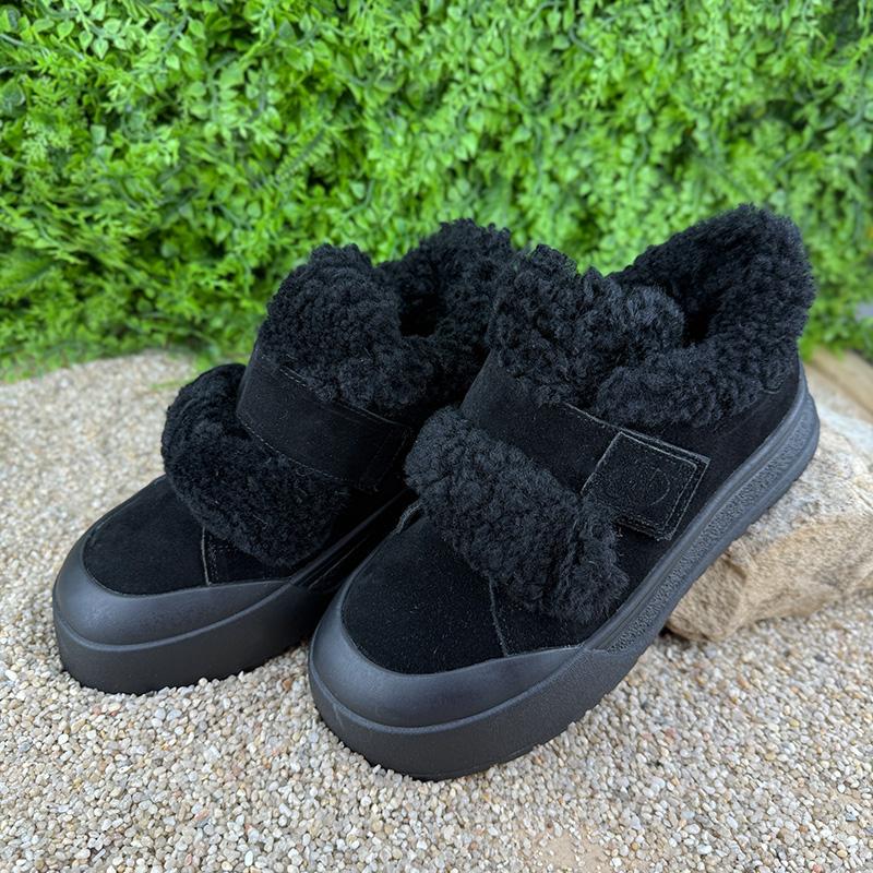 Уггі жіночі замшеві на платформі короткі Е-005092-1 p. 38 24,5 см Чорний (117576563) - фото 2