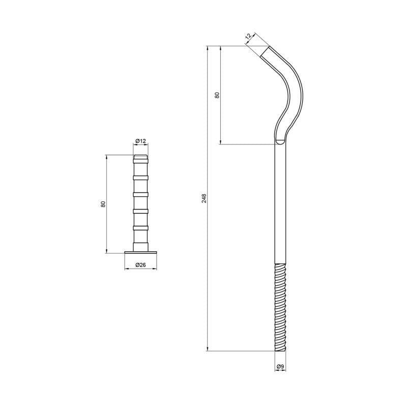 Крепление SD Plus на чугунный радиатор 10х250 мм (SD113250) - фото 2