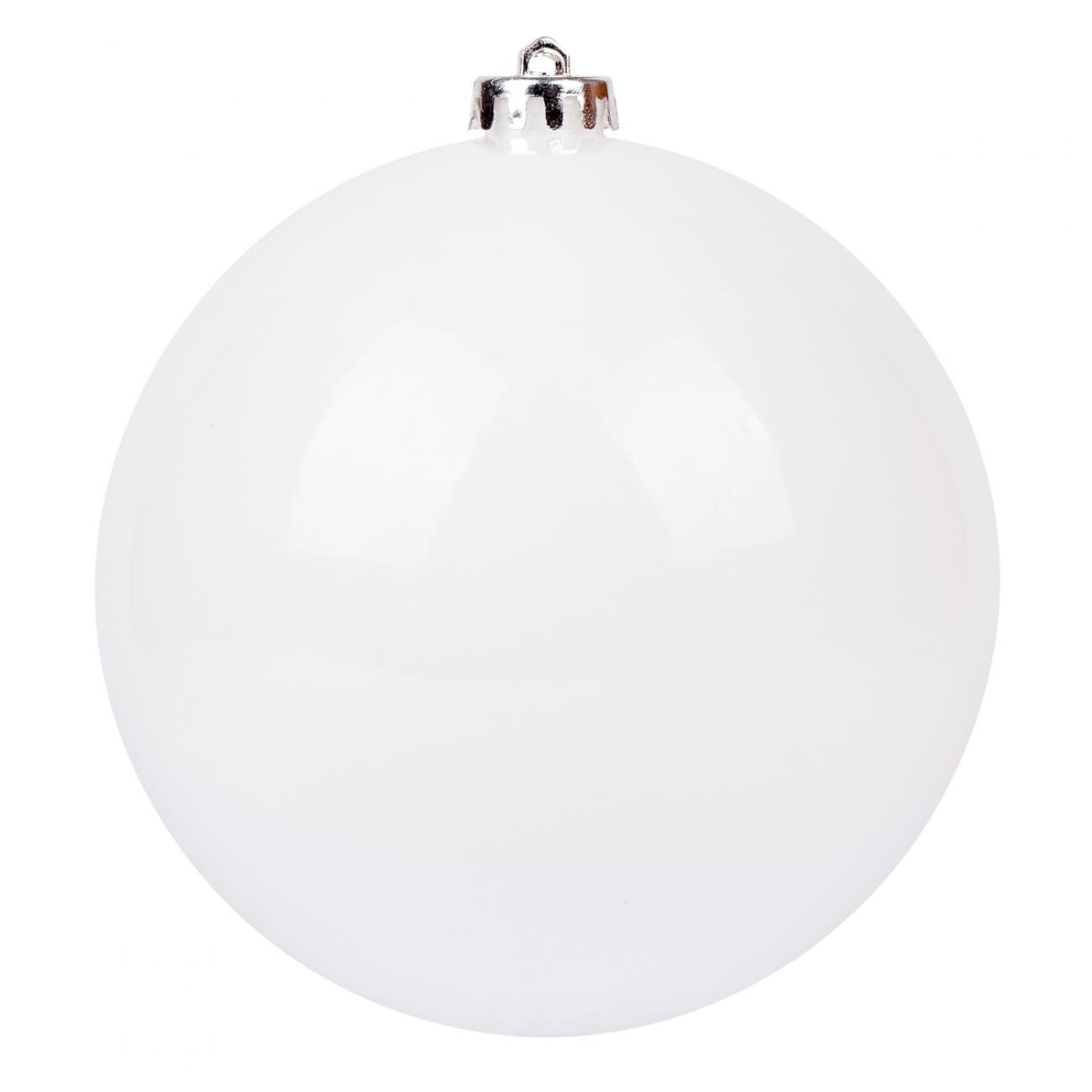 Шар Novogod'ko 15 см Белый глянец (0974065)