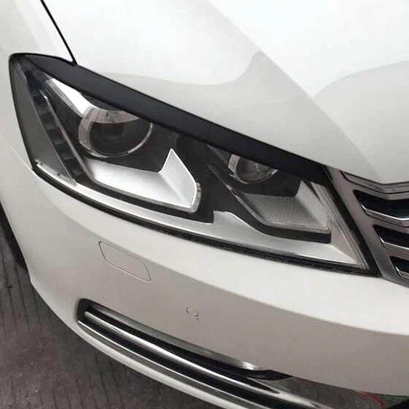 Вії на передні фари VW Passat B7 2011-2015 C-Design 2 шт. глянець Чорний (7871212) - фото 2