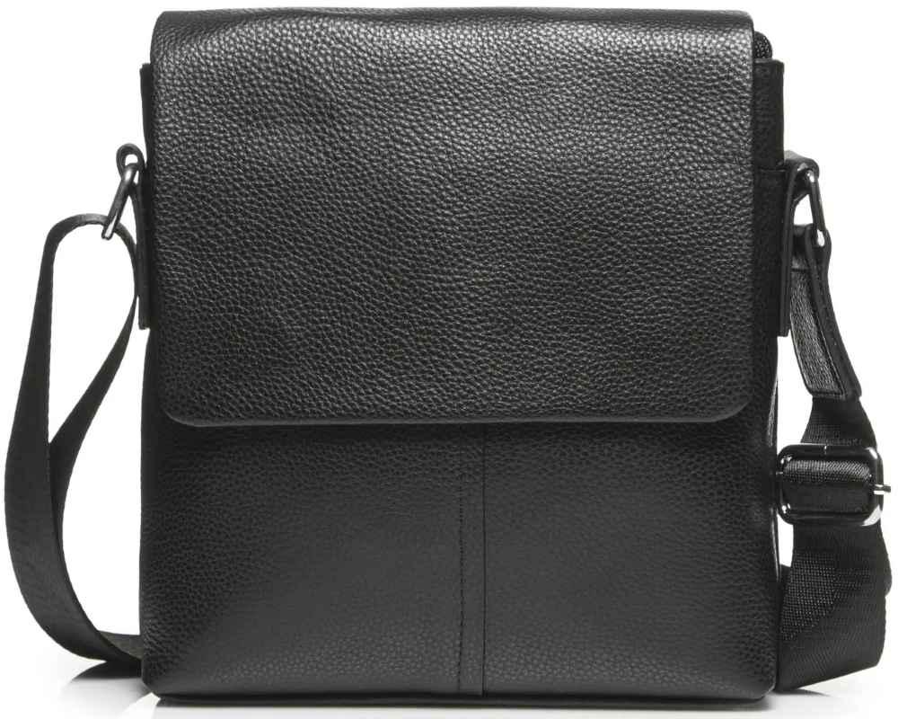 Сумка шкіряний через плече Tiding Bag A25-1291A Чорний