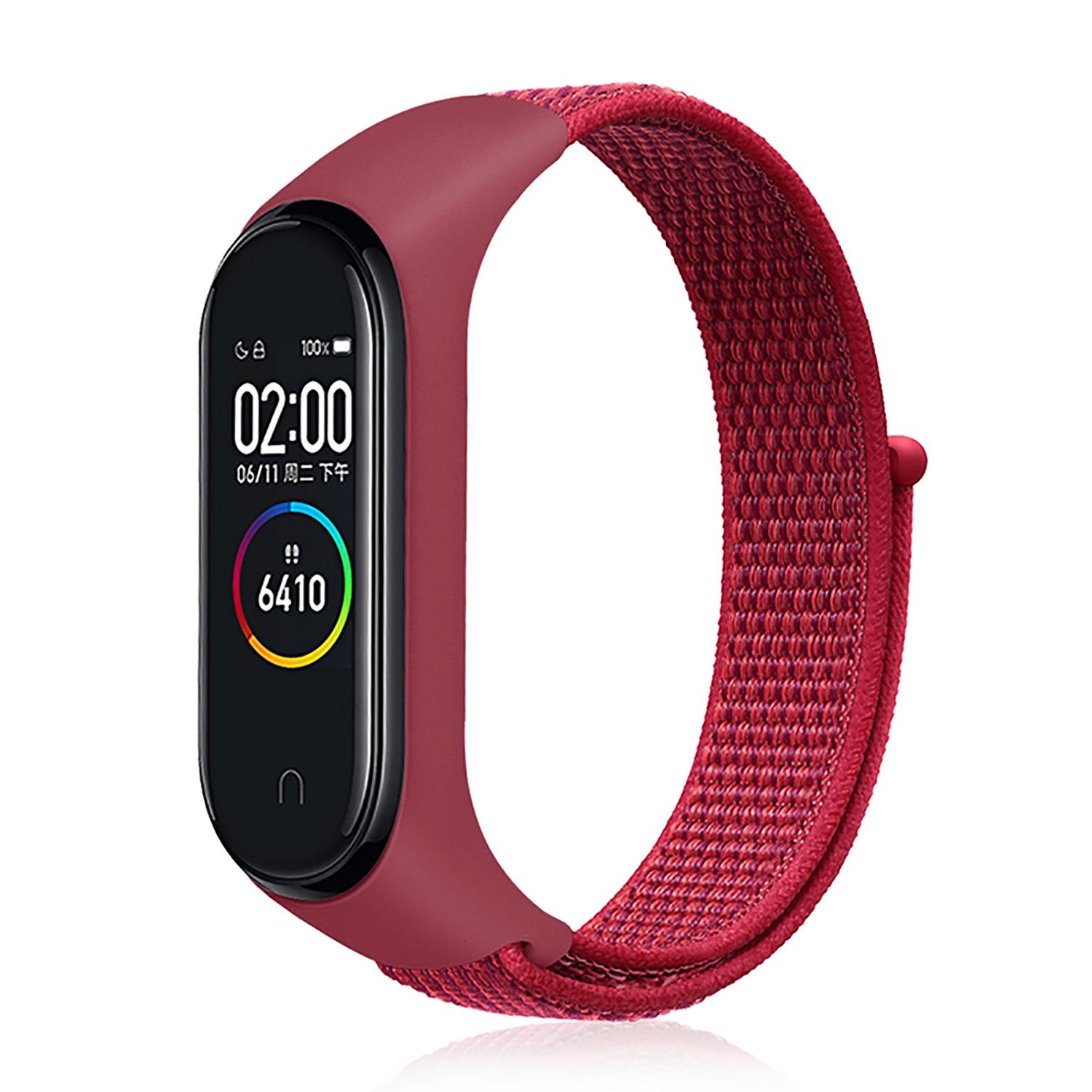 Ремешок Nylon Style BeCover для Xiaomi Mi Smart Band 7 Red (707670)