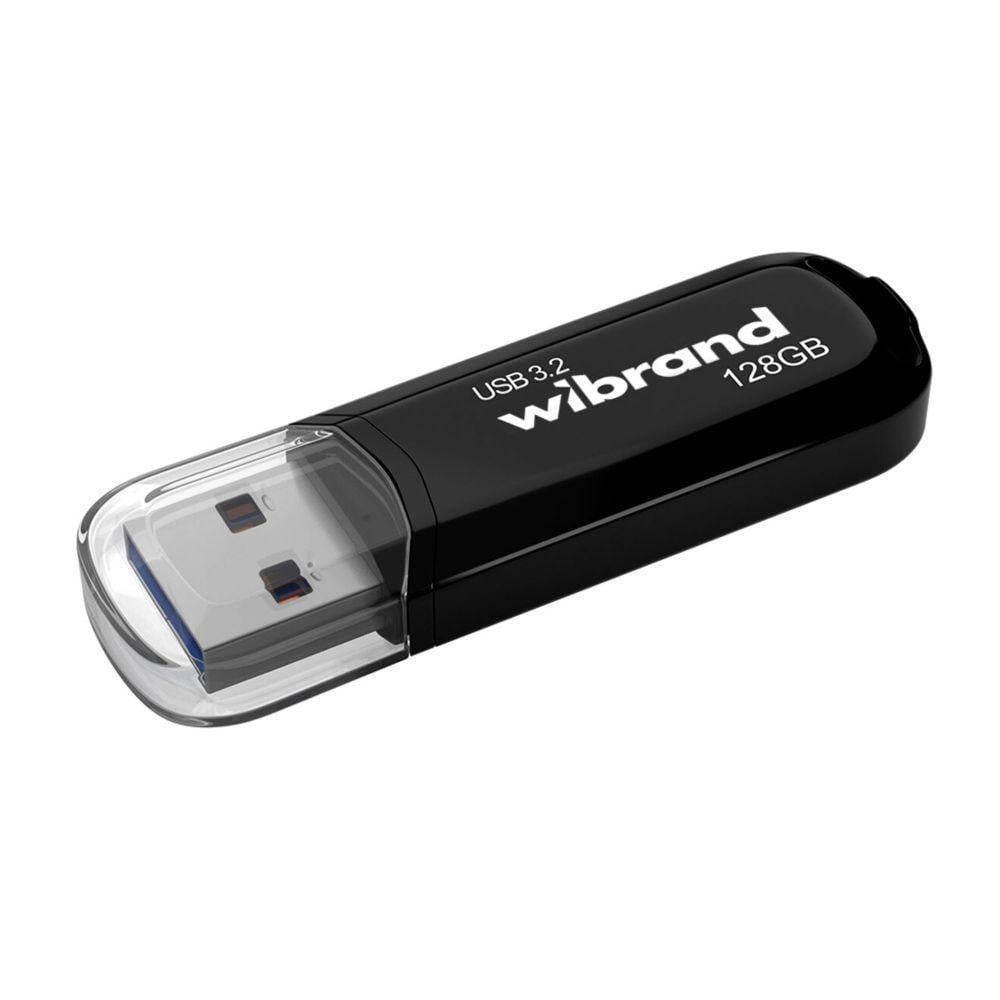 Флеш-память USB Wibrand Marten Gen1 3.2 128 Гб Черный (3001624192)