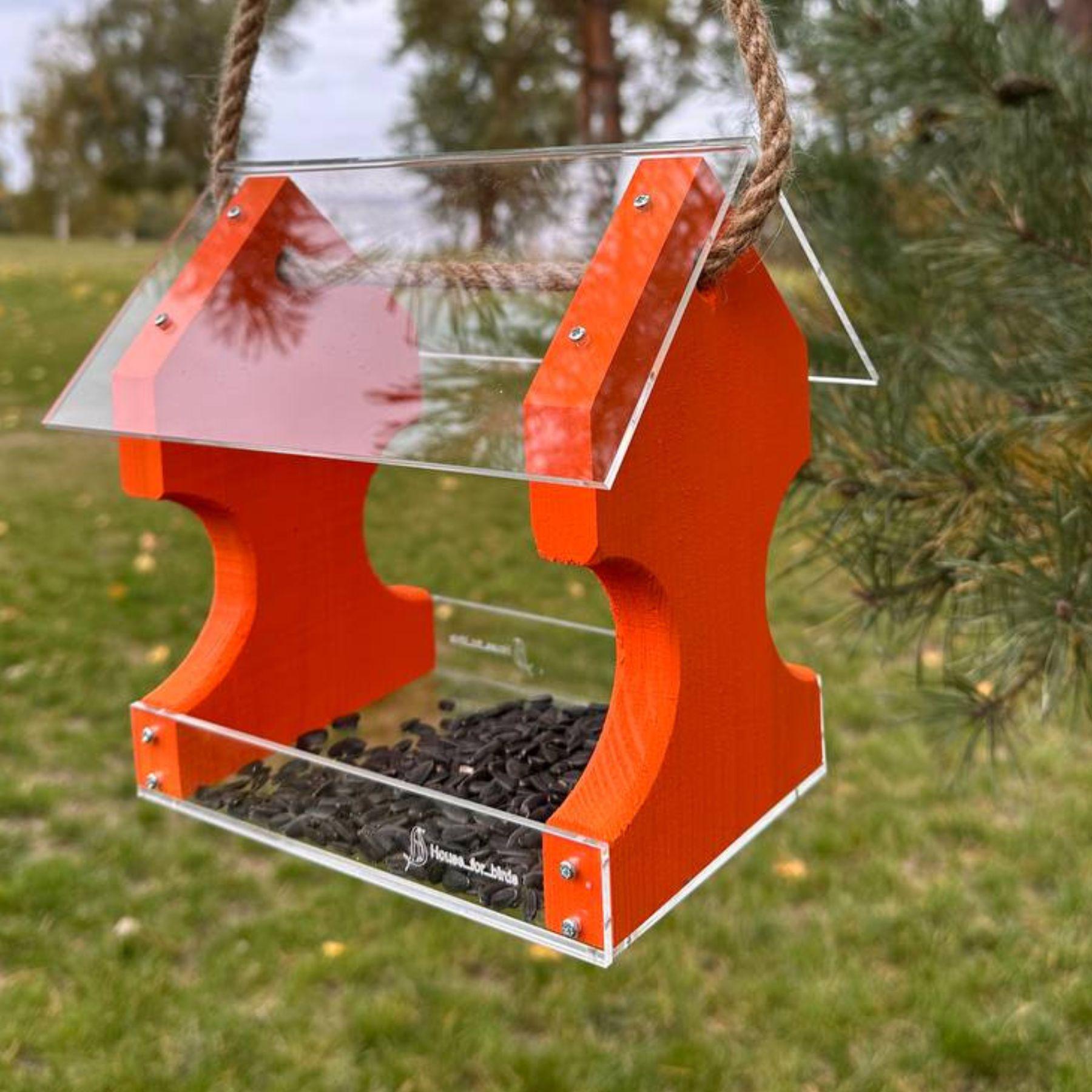 Кормушка для птиц подвесная House for birds Фламинго Оранжевый