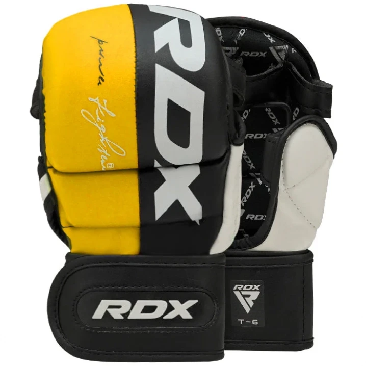 Рукавички для ММА RDX T6 MMA Sparring Gloves M Чорно-жовтий (2977526384)