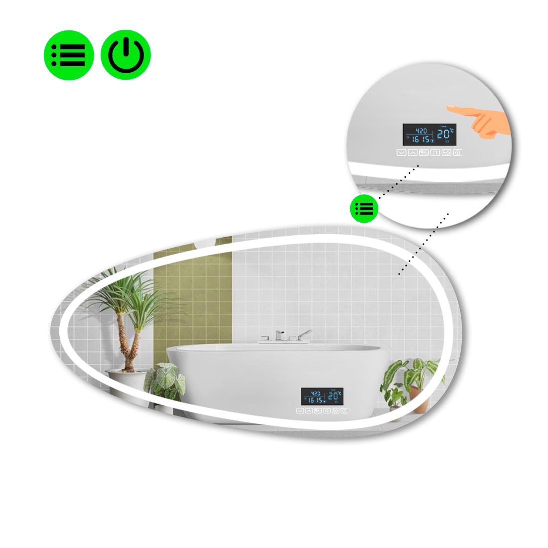 Зеркало с LED подсветкой Occhio 1 с Smart-блоком 80x40 см (8995376) Зеркало с LED подсветкой Occhio 1 с Smart-блоком 80x40 см (8995376)
