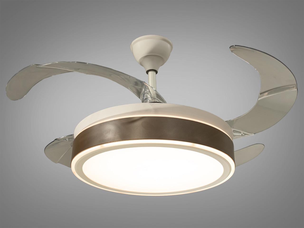 Люстра-вентилятор EcoLed с пультом Белый (6468)