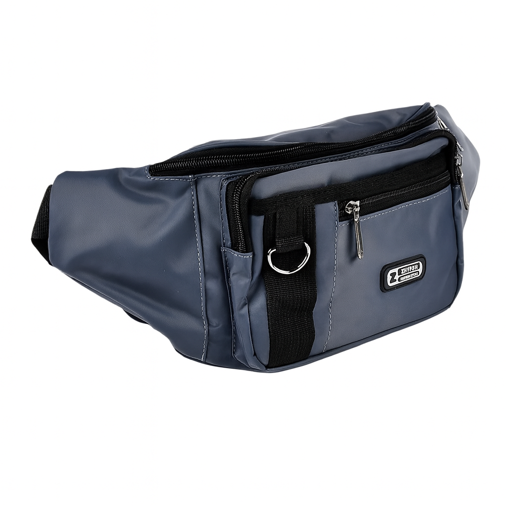 Бананка Zhyfsh R98893 с регулируемым ремнем 38х12 см Серо-синяя (637457)