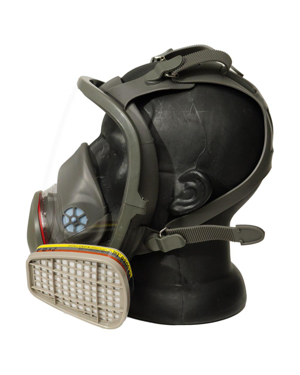 Маска респиратор 3М 6800 полнолицевая в комплекте с фильтрами 3М 6059 предфильтрами и держателями - фото 3