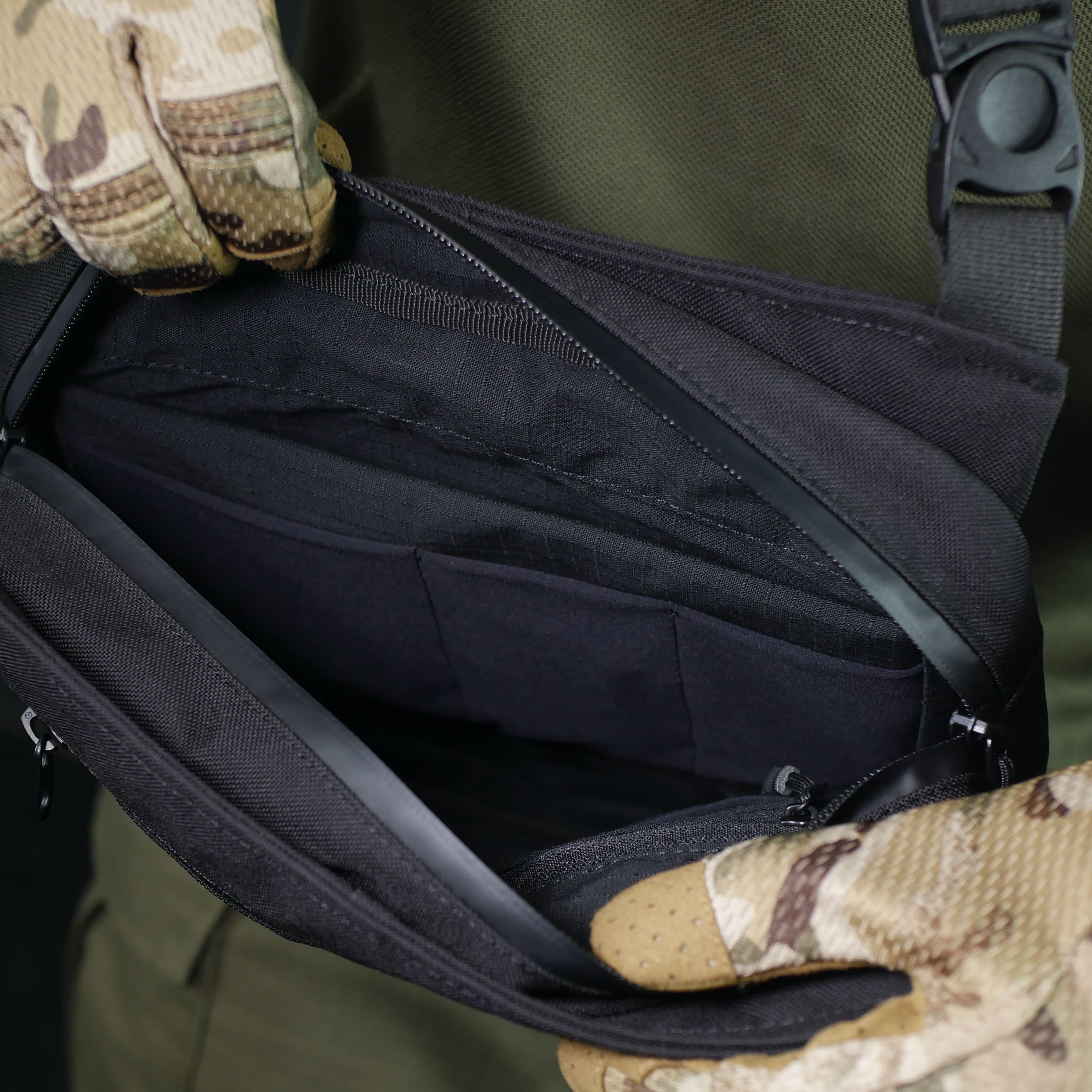 Сумка через плече Tactic city bag з IRR-просоченням Чорний (27516731) - фото 14 Сумка через плече Tactic city bag з IRR-просоченням Чорний (27516731) - фото 14