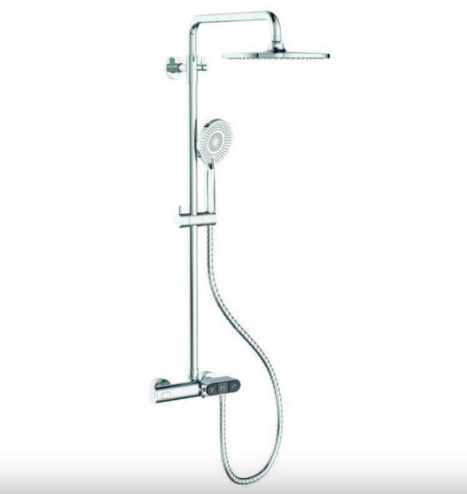 Душова колона KOER KB-55014-01 з термостатичним змішувачем Хром (KR4732)