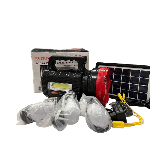 Фонарь переносной ручной RT-906BT с солнечной панелью радио/Bluetooth/встроенный аккумулятор/LED лампы