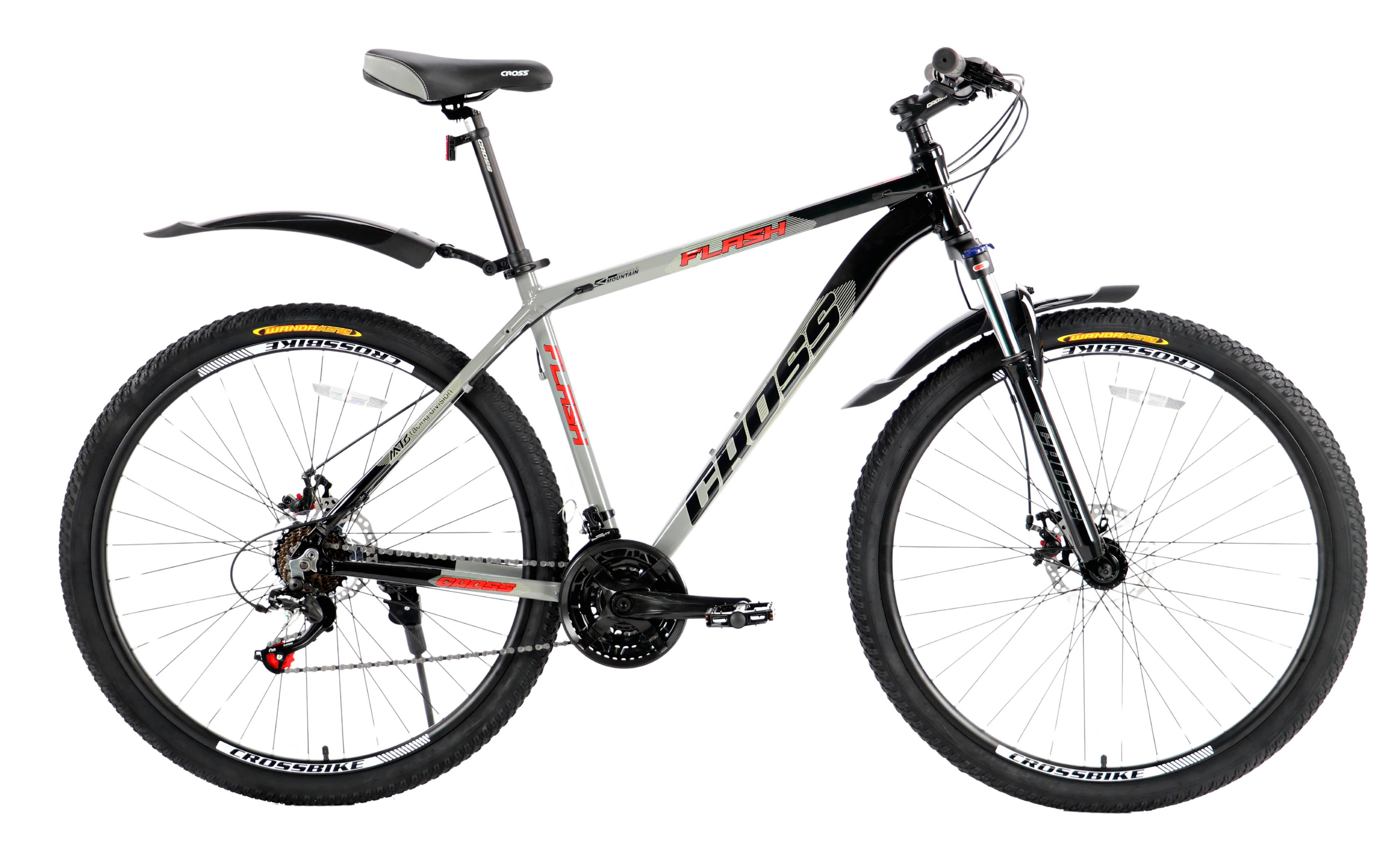 Велосипед Cross Flash 2024 29" 19,5" Сірий-Чорний