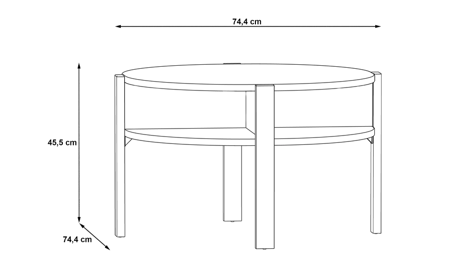 Стол журнальный Tobago Черный - фото 3 Стол журнальный Tobago Черный - фото 3