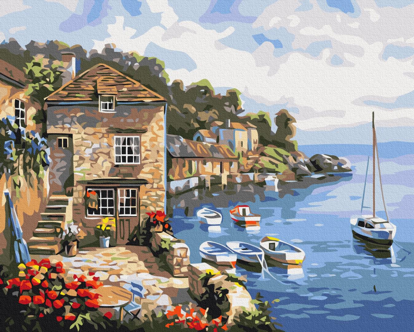 Картина по номерам Brushme Лодки в море 48x60 см (BS296L)